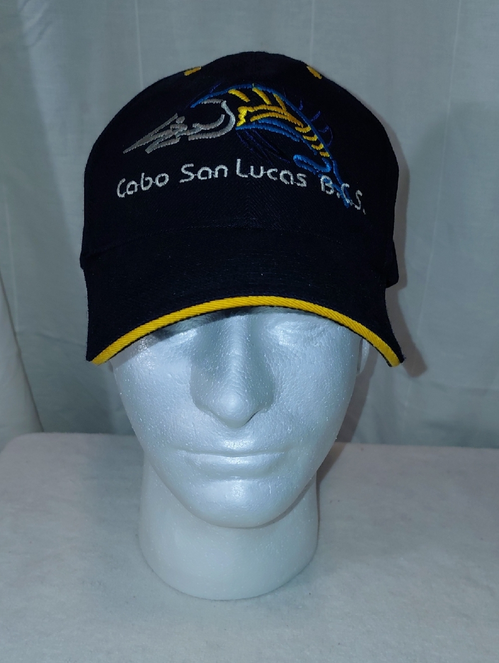 Cabo San Lucas Mexico Embroidered Black & Yellow Baseball Cap